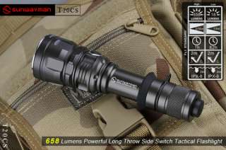 SUNWAYMAN T20CS LED Flashlight with CREE U2 LED Up to 658 Lumens 