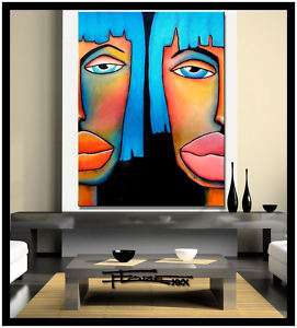 HUGE MODERN ABSTRACT PAINTING CANVAS WALL ART 48 x 36  