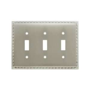   & Dart Triple Toggle Switch Plate in Satin Nickel.: Home Improvement