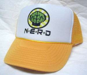 NEW NERD NEPTUNES TRUCKER HAT CAP WHT/GOLD Promo hat  