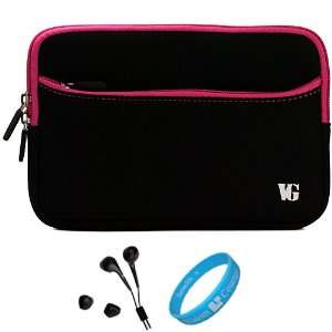 Black with Pink Trim Carrying Sleeve for Samsung GALAXY Tab 7.0 Plus 