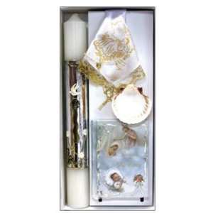  Baptismal Gift Set in Spanish with Missal, Rosary, 2x12 