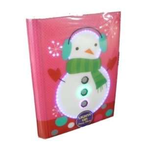  Snowman Holiday Christmas Flashing Light up Lined Journal 