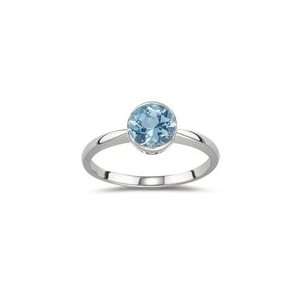  2.50 Cts Aquamarine Solitaire Ring in Platinum 9.0 