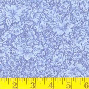  45 Wide Lindsey Blue Fabric By The Yard: Arts, Crafts 