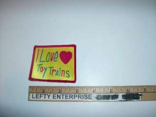 LOVE TOY TRAINS PATCH  