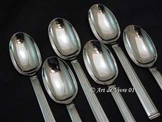 Christofle TRIADE 6 Dessert Spoons, Cuillères à Dessert 17cm  