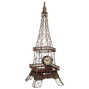  Rust Eiffel Tower Table Clock