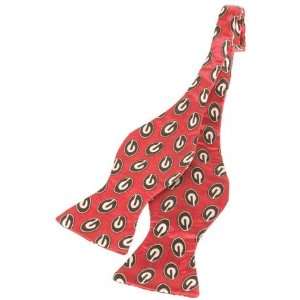  Georgia Hand tied Bow Tie Red: Sports & Outdoors