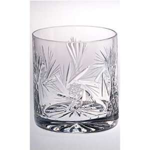 Pinwheel Set of 4 Crystal Double Old Fashioned Glasses 