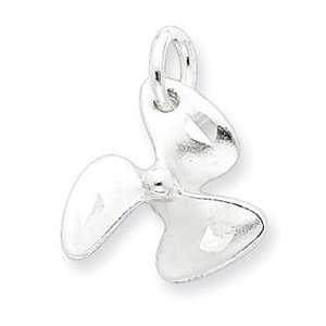  Sterling Silver 3D D/C Boat Propeller Charm: Jewelry
