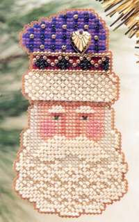 Father Christmas Bead Ornament Kit Mill Hill 1999 Charmed Santa Faces 