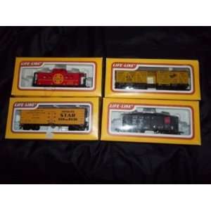  Life Like HO Scale 4 Boxcar Train Set w/ Original Boxes 