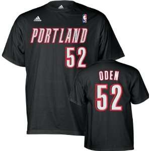  Greg Oden adidas Name and Number Portland Trail Blazers T 