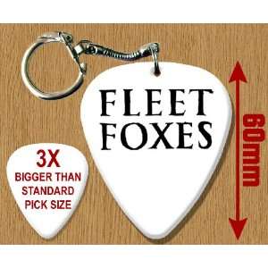  Fleet Foxes BIG Guitar Pick Keyring: Musical Instruments
