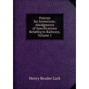   Relating to Railways, Volume 1 Henry Reader Lack  Books