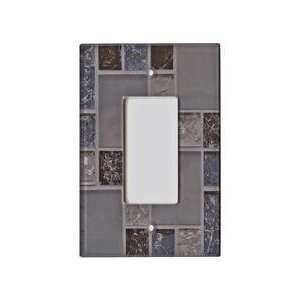  Cracked Glass Decorative Light Switch Cover   Single 