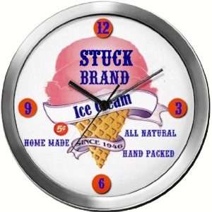  STUCK 14 Inch Ice Cream Metal Clock Quartz Movement 