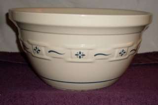 LONGABERGER Woven Traditions Blue Pottery MIXING BOWL Large HTF 10 