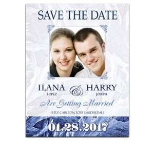    280 Save the Date Cards   Snowflake Frost Amor