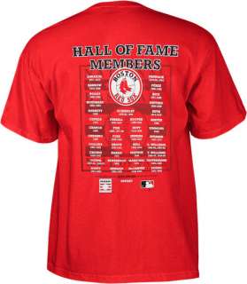 Boston Red Sox Baseball Hall of Fame Members T Shirt  