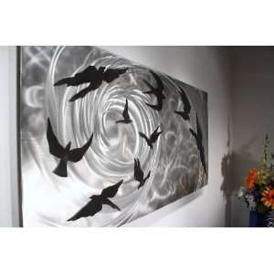  Contemporary Modern Art Abstract Bird Metal Sculpture: Home & Kitchen
