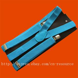 Unisex Clip on Braces Elastic Y back Suspenders  