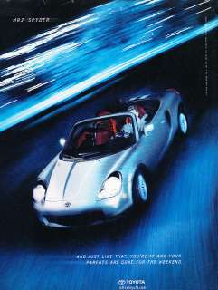 2001 Toyota Mr2 Spyder   weekend   Classic Vintage Advertisement Ad 