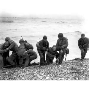  D Day Omaha Beach Landing Craft Survivors on Shore 8 1/2 X 