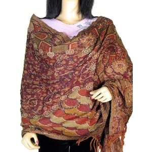  Beaded Paisley Cashmere Wool Ladies Scarf Stole Shawl 