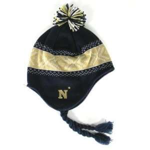  NCAA Navy Braided Tassel Beanie Hat