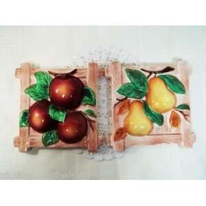 VTG LEFTON FRUIT WALL PLAQUES 5\x 5\ 1940: Everything 