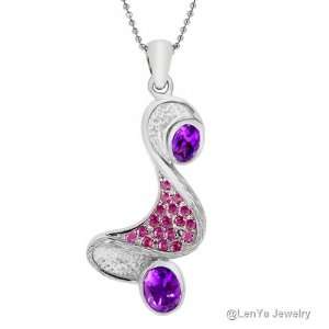 LenYa Special   Unique and uncommon design, Mothers Day Rhodium Plated 
