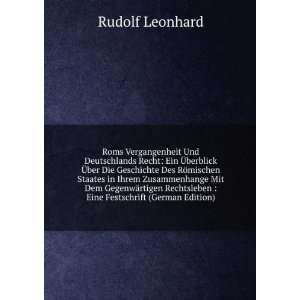    Eine Festschrift (German Edition) Rudolf Leonhard Books