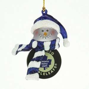 BSS   Toronto Maple Leafs NHL Striped Acrylic Snowman 
