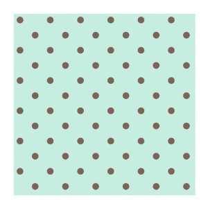   KD1732 Circle Sidewall Wallpaper, Green/Brown Dot