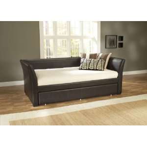 Malibu Day Bed w/ Trundle Drawer by Hillsdale   Brown Leather (1519DBT 