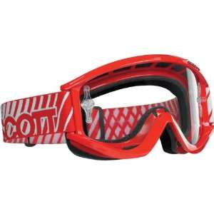   Adult MotoX Motorcycle Goggles Eyewear   Color Red/Clear Automotive