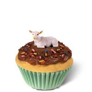  White Goat Cupcake Trinket Box
