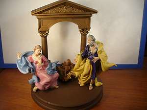 THE VATICAN NATIVITY COLLECTION BABY JESUS, JOSEPH, MARY AND MANGER 