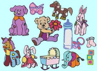 this design pack also includes 35 babylove embellishments in the