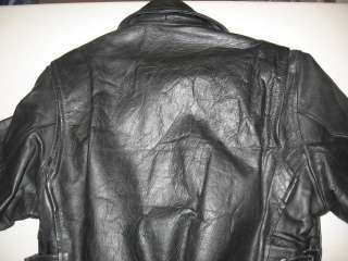vintage 90s T2 TERMINATOR 2 JUDGMENT DAY LEATHER CREW JACKET SMALL 