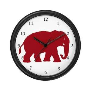  Big Red Elephant Cool Wall Clock by 