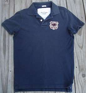 Mens Abercrombie & Fitch Muscle Polo Shirt Size Small Navy Blue  