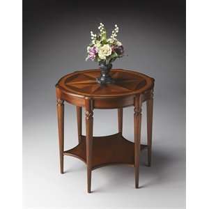  Butler Wood Olive Ash Burl Accent Table: Patio, Lawn 