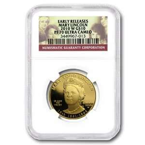   oz Proof Gold Mary Todd Lincoln PF 70 NGC UCAM: Toys & Games