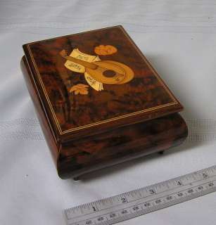   song 36 note music musical casket box by Ballerina Lute Inlay Hear It
