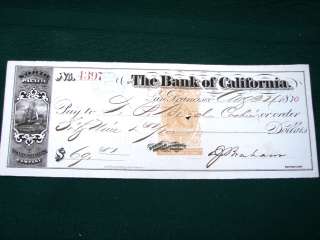  bank check from the North Pacific Transportation Co. which was owned 