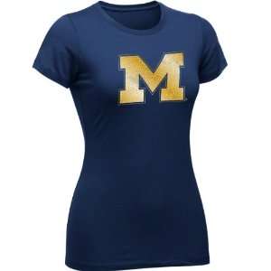 Michigan Wolverines Womens Navy Krista T Shirt  Sports 