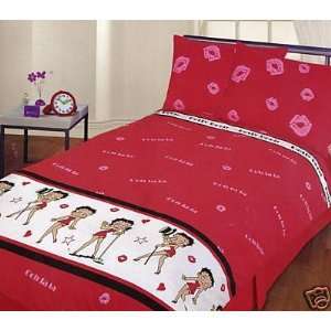 BETTY BOOP OOH LALA KISSES FULL/DOUBLE BED DUVET/QUILT COVER SET NEW 